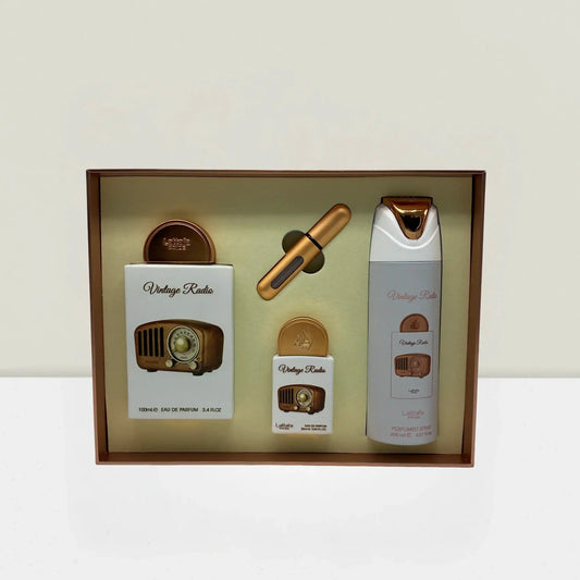 Lattafa Pride Vintage Radio Geschenkset 100 ml EDP + 20 ml EDP + 200 ml Spray #2