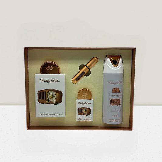 Lattafa Pride Vintage Radio Geschenkset 100 ml EDP + 20 ml EDP + 200 ml Spray #2