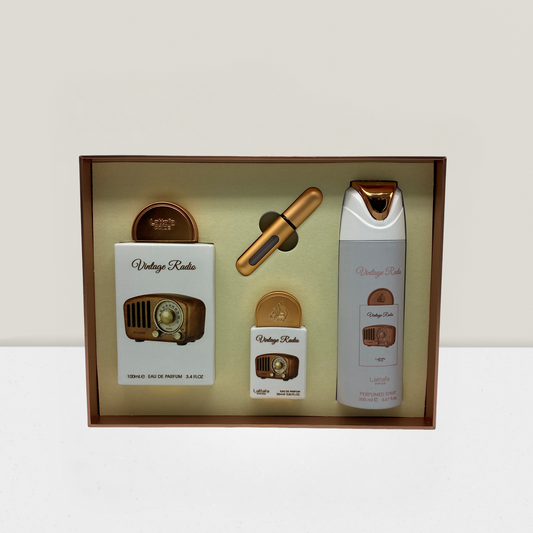 Lattafa Pride Vintage Radio Geschenkset 100 ml EDP + 20 ml EDP + 200 ml Spray #2